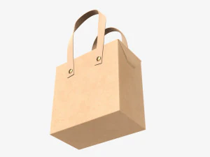 Paper box with handles and rivets 01 3D Model