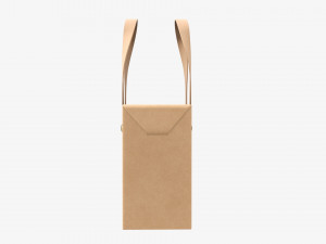 Paper box with handles and rivets 01 3D Модель