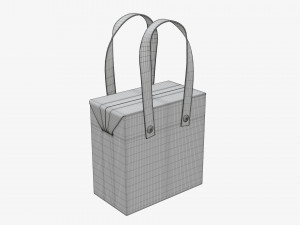 Paper box with handles and rivets 01 3D Модель