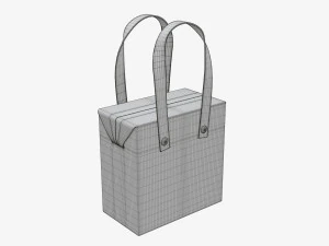 Paper box with handles and rivets 01 3D Model