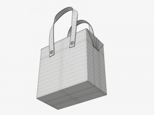 Paper box with handles and rivets 01 3D Модель
