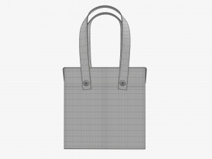 Paper box with handles and rivets 01 3D Модель