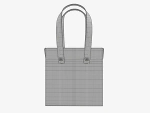 Paper box with handles and rivets 01 3D Model