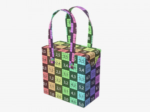 Paper box with handles and rivets 01 3D Модель