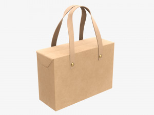 Paper box with handles and rivets 02 Modelo 3D