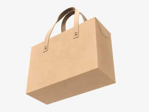 Paper box with handles and rivets 02 3D Model