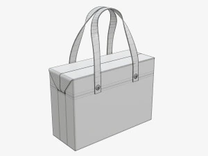 Paper box with handles and rivets 02 3D Model
