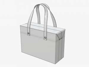 Paper box with handles and rivets 02 Modèle 3D