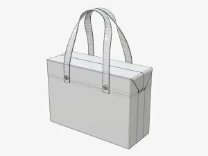 Paper box with handles and rivets 02 3D Model