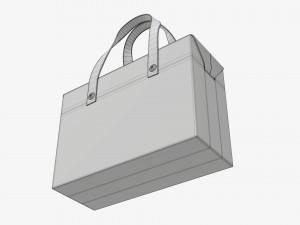 Paper box with handles and rivets 02 Modèle 3D