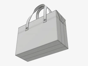 Paper box with handles and rivets 02 3D Model