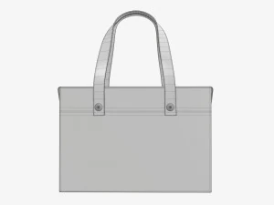 Paper box with handles and rivets 02 3D Model