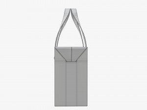Paper box with handles and rivets 02 Modèle 3D