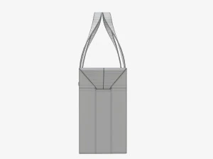 Paper box with handles and rivets 02 3D Model