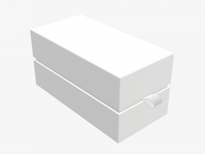 Paper gift box with strap mockup 01 3D Model
