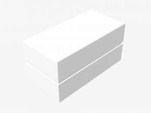 Paper gift box with strap mockup 01 Model 3D