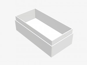 Paper gift box with strap mockup 01 Model 3D
