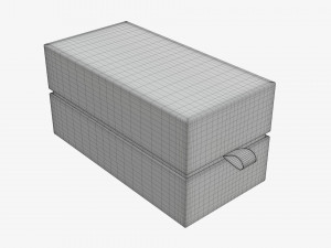 Paper gift box with strap mockup 01 Model 3D