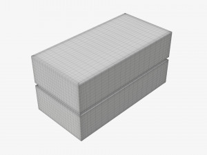 Paper gift box with strap mockup 01 Model 3D