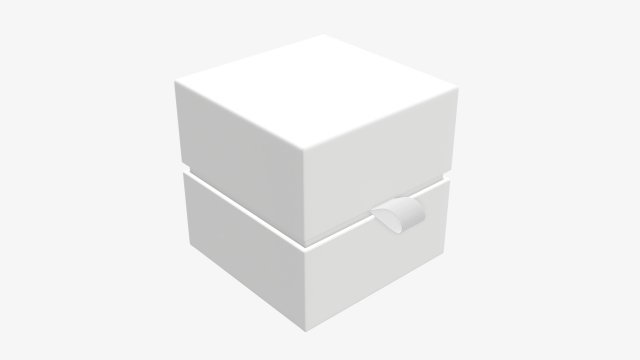 Paper gift box with strap mockup 02 3D Модель .c4d .max .obj .3ds .fbx .stl .blend 
