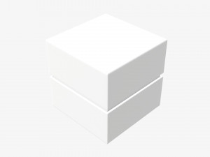 Paper gift box with strap mockup 02 3D Модель