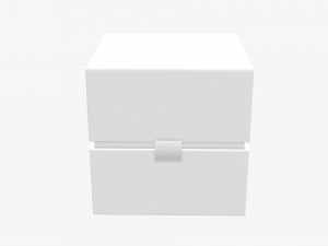 Paper gift box with strap mockup 02 3D Модель