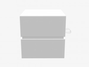 Paper gift box with strap mockup 02 3D Модель
