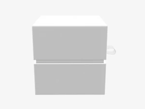 Paper gift box with strap mockup 02 3D Model