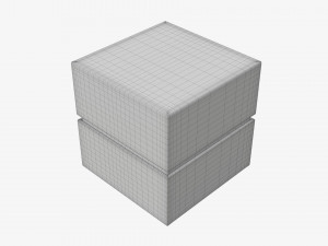 Paper gift box with strap mockup 02 3D Модель
