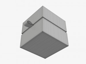 Paper gift box with strap mockup 02 3D Модель