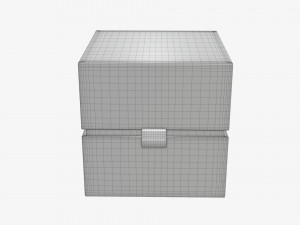Paper gift box with strap mockup 02 3D Модель