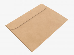 Paper gift envelope mockup 3D Model