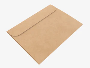 Mockup di busta regalo in carta Modello 3D