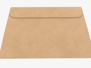 Paper gift envelope mockup 3D Model