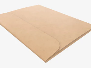 Paper gift envelope mockup 3D Model