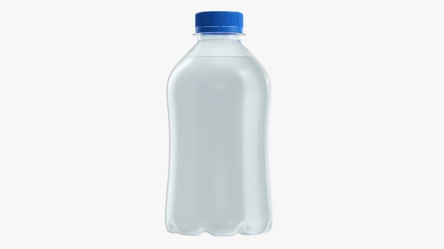 Plastic water bottle mockup 01 3D Model .c4d .max .obj .3ds .fbx .stl .blend 