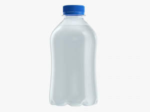 Plastic water bottle mockup 01 3D Model