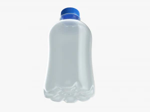 Plastic water bottle mockup 01 3D Model
