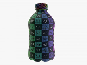 Plastic water bottle mockup 01 3D Model