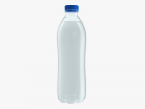 Plastic water bottle mockup 02 3D Model