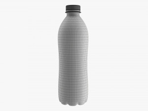 Plastic water bottle mockup 02 3D Model