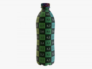 Plastic water bottle mockup 02 3D Model