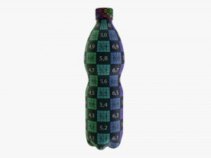 Plastic water bottle mockup 03 Modelo 3D