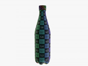 Plastic water bottle mockup 05 3D Модель