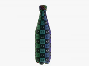 Plastic water bottle mockup 05 3D Model