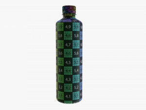 Plastic water bottle mockup 07 3D-Modell