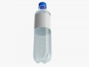 Plastic water bottle mockup 09 3D Модель
