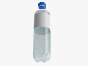 Plastic water bottle mockup 09 3D Model
