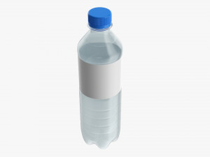 Plastic water bottle mockup 09 3D Модель