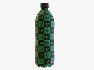 Plastic water bottle mockup 10 Model 3D